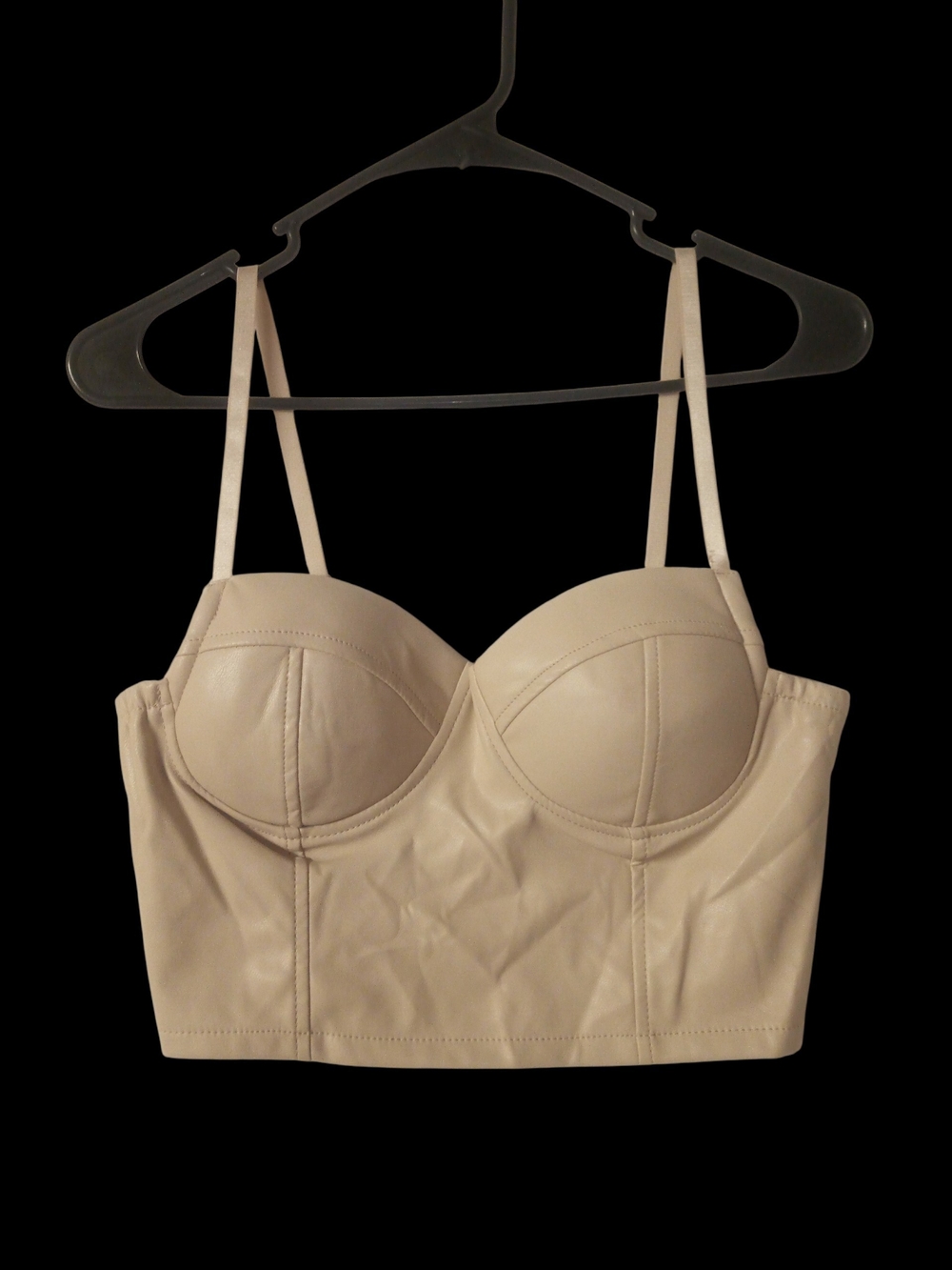 iris Cream Longline Bustier Bra Top